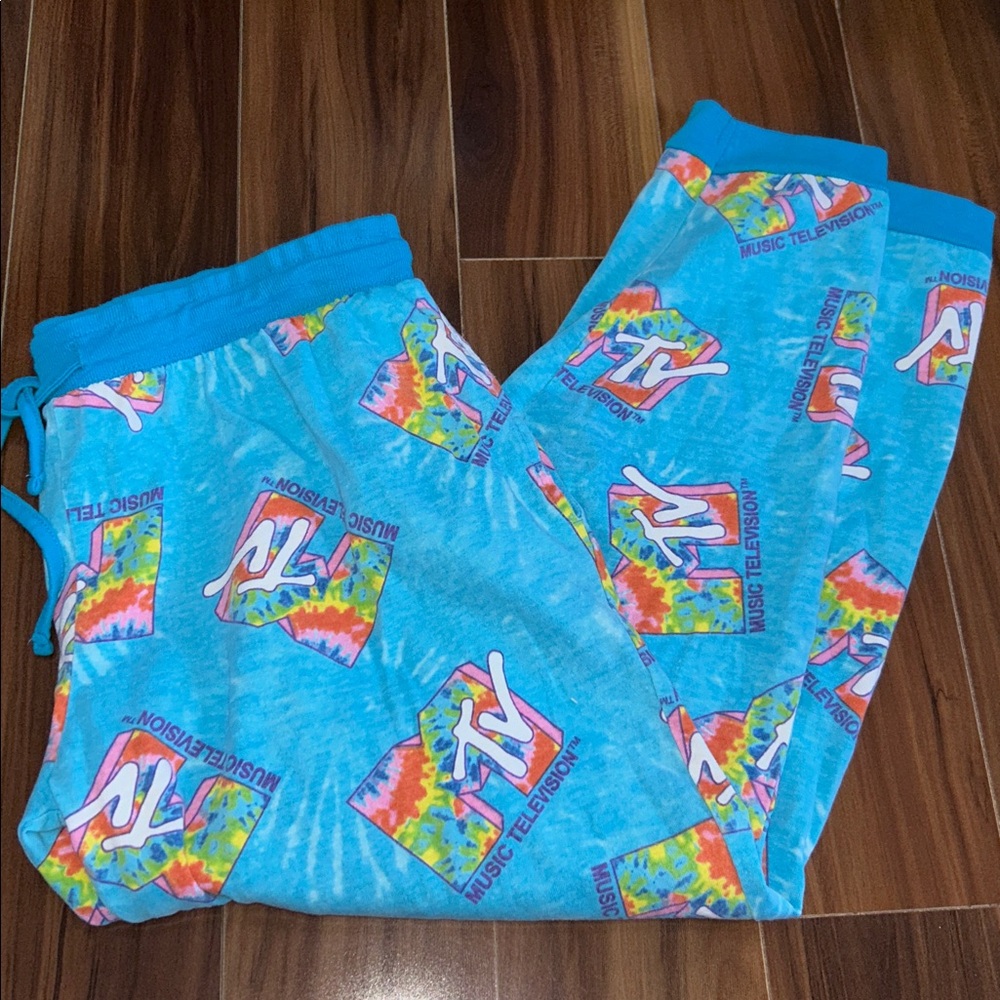 Large Vintage 100% cotton MTV pajama pants